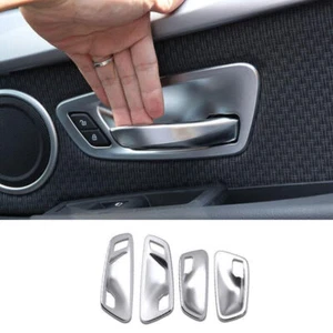 For BMW 2 Series Touring 2015-2019 Matte Silver Interior Door Bowl Cover Trim - Picture 1 of 8