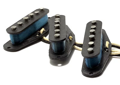 Strat AlNiCo 5 Hot 9K Blue Fire Single Pickup~ Individual or Set & Cover Options - Image 1 of 4