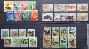 MALAYSIA BIRDS 1965 BUTTERFLIES 1970 FRUITS 1985 ANIMALS 1979 MNHOG - Picture 1 of 5