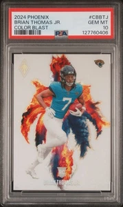 2024 Panini Phoenix Brian Thomas Jr. White Color Blast Rookie PSA 10 Gem Mint - Picture 1 of 3