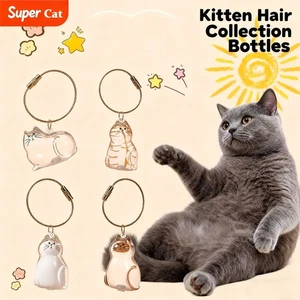 6PC Cat hair storage box pendant cat hair storage capsule keychain commemorative - Picture 1 of 16