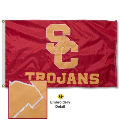University of Southern California Embroidered and Appliqued Nylon Flag - Image 1 of 4