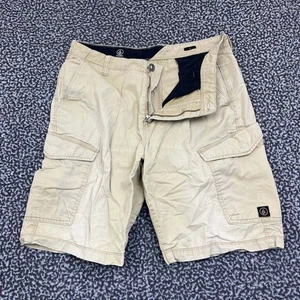 Volcom Cargo Shorts Men 33 Beige Chino Outdoor Pockets Adult - Picture 1 of 9