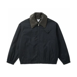 FALECTION 25fw Tech Cotton Blouson with detachable Intrecciato leather collar - Picture 1 of 7