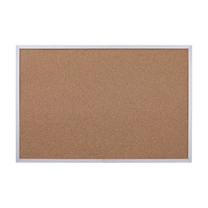 43613-UNV 36 in. x 24 in. Cork Bulletin Board - Tan Surface, Aluminum Frame - Picture 1 of 7