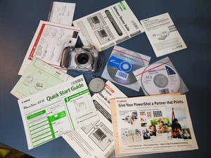 Canon PowerShot S1 IS Digital Camera PC Bundle 10X Zoom - Parts Or Repair Only - Picture 1 of 24