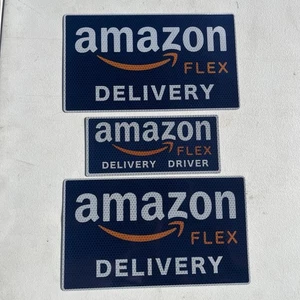 Flex Delivery Driver Car Magnet Signs 3-Pack Reflective Vehicle Magnets for C... - Picture 1 of 1