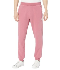 adidas Men's Trefoil Essentials Sweatpants Lounge Workout Bottoms Pants Pink L - Picture 1 of 2