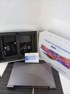 QGE S1 Laptop Screen Extender (Triple Screen) 1080P, Plug & Play - New, Open Box - Picture 1 of 12
