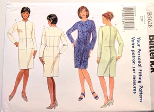 Butterick Sewing Pattern Women's DRESS Personal Fitting B5628 Size 22W UNCUT - Picture 1 of 7