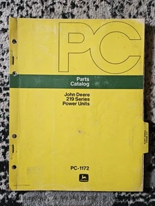 John Deere 219 Series Power Units Parts Catalog PC-1172 - Picture 1 of 1