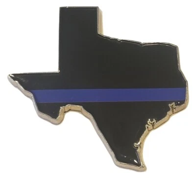 Pegatina de camión 3,5" delgada línea azul bandera tenue edición estado de texas emblema metal Foto 1 de 3