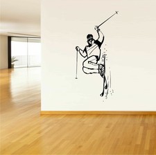 Decalques de parede adesivo de Vinil Arte Mural design Neve Esquiador Truque Salto De Esqui #713