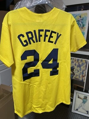 Jersey Griffey Jr Majestic Mariners Auténtico Amarillo Talla XL Nuevo Foto 1 de 4