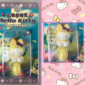 2004 Sanrio Hello Kitty Hokkaido Lavender Fox Kitsune Gotochi Keychain Charm - Picture 1 of 8