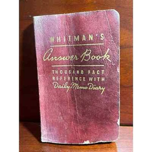Vintage 1938 Whitman's Pocket Answer Book Daily Memo Diary Booklet - Picture 1 of 5