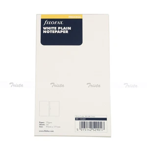 Filofax Organizador Tamaño Personal Blanco Liso Papel de Cuaderno Repuesto Accesorio 132405 J2 - Imagen 1 de 4