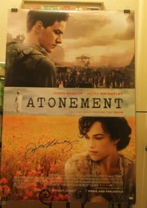 Atonement 27x40 D/S Movie Poster James McAvoy Hand Signed Autograph w/COA - Picture 1 of 4