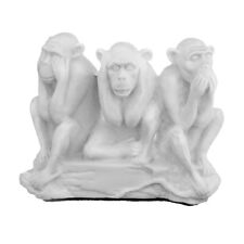 sehen, hören, sprechen nicht Marmor Figur Statue Skulptur drei weise Affen 11 cm