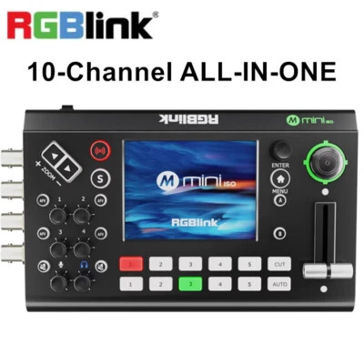 RGBLink mini-ISO 10-Channel 4K SDI HDMI ALL-IN-ONE Live Streaming Video Switcher - Image 1 of 4
