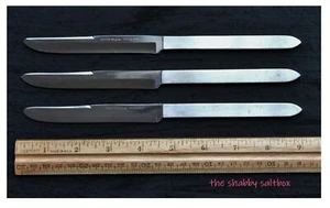 Vintage Robeson Shur Edge Steak Knives 3 Cutlery Frozen Heat SS Mid Century - Picture 1 of 7