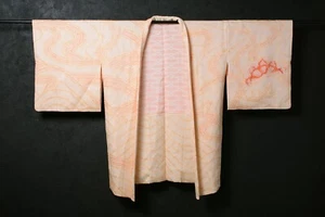 Antiguo vestido chaqueta bata vintage japonés kimono seda HAORI SHIBORI/BIH60/610 - Imagen 1 de 8