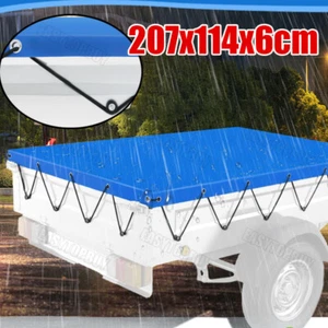 Anhänger Flachplane Abdeckplane 207x114cm für Stema PKW Hängerabdeckung mit Seil - Bild 1 von 12
