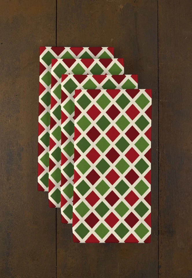 Servilletas Navidad Diamantes 18" x 18" 1 Docena Foto 1 de 1