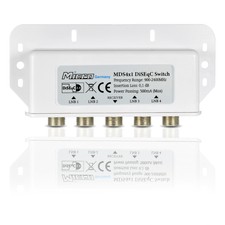 DiSEqC Schalter 4-1 Umschalter 4 Satelliten + Wetterschutz Switch HDTV HD 4K UHD