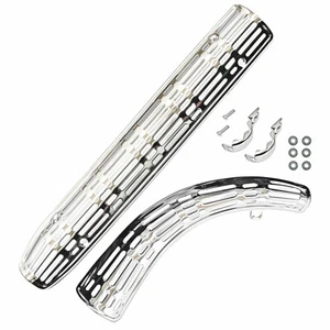 Honda CT90 Trail 90 Boomerang Rear Exhaust Heat Shield Set 66-69 Muffler Pipe - Picture 1 of 11