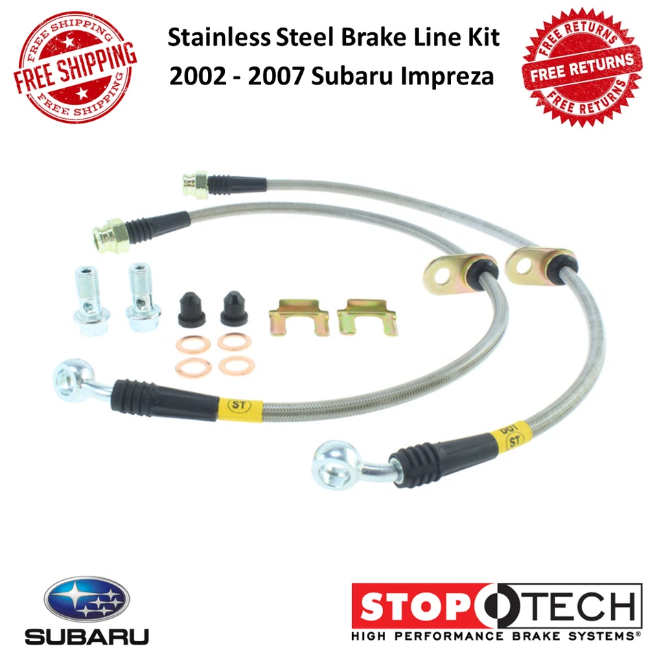 StopTech Centric Front Stainless Steel Brake Line Kit For 02-07 Subaru Impreza - Image 1 of 4