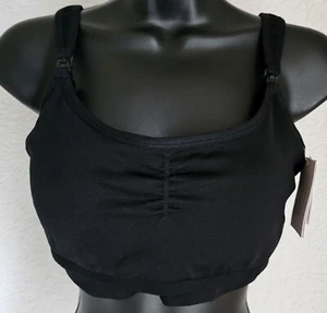 Auden Womens Nursing Pumping Bra Size L 36D 36DD 38C 38D Black NEW - Picture 1 of 24