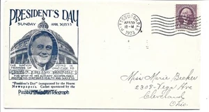 1933 ,  FDR PRESIDENTS DAY, - Picture 1 of 1