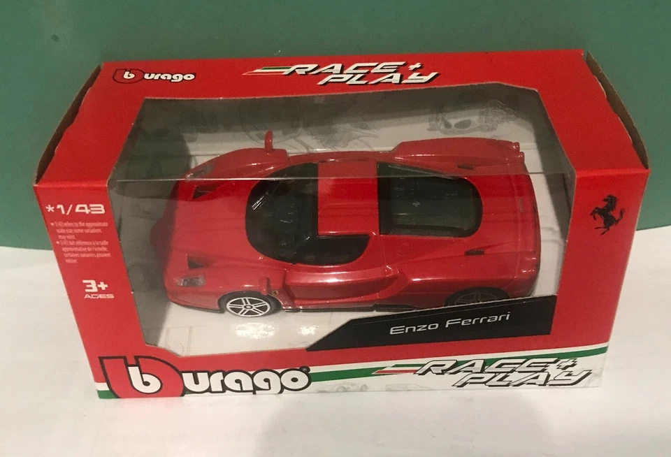 Die Cast 1/43 Modellino Auto Burago Ferrari Enzo Red - Immagine 1 di 1