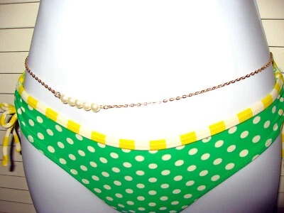 Позолоченный бикини жемчуг талии цепочка сексуальный живот цепочка женщин аксессуар _ BC-06 - Изображение 1 из 4