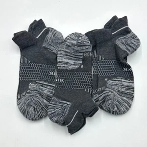3 pairs Women's Lightweight Running Ankle Socks Size Large 11-13 gray BOMBAS - Picture 1 of 2