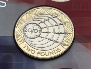 Simply Coins~ 2001 WIRELESS TRANSATLANTIC TWO 2 POUND COIN ROYAL MINT BU - Bild 1 von 5