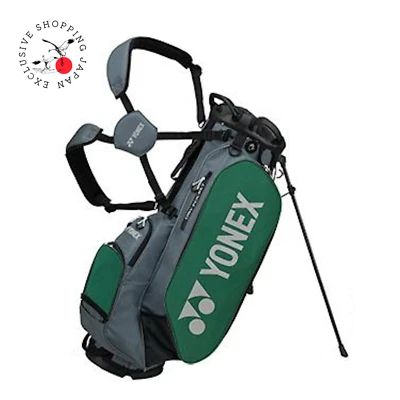 Yonex Golf Carry Stand Bag 9.5in 5way Divider Lightweight 2.6kg Dark Gray/Green - Image 1 of 4