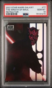 2021 Topps Star Wars Galaxy Chrome Refractor #77 The Wrath of Maul PSA 10 - Picture 1 of 1