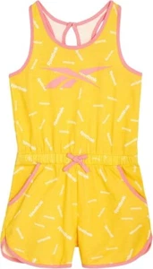Reebok Girls Sunny Romper Lime Light Yellow ( 5 ) - Picture 1 of 3