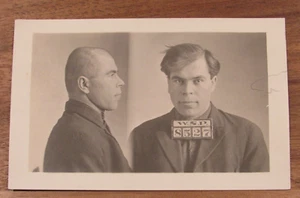Walla Walla Washington State Penitentiary Prisoner Mug Shot 1910s RPPC Postcard - Picture 1 of 2