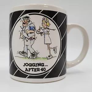 Enesco Mug 3.5" Coffee Cup Jogging After 40 Old Runner Funny Gift Nurse VTG 1987 - Picture 1 of 11