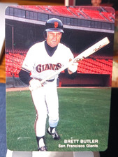 1988 Mother's Cookies SF Giants Baseball Card - Brett Butler #14 Free Returns