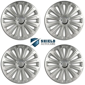 Wheel Trims 16" Hub Caps Trend RC Plastic Covers Set of 4 Silver Fit R16 - Picture 1 of 3