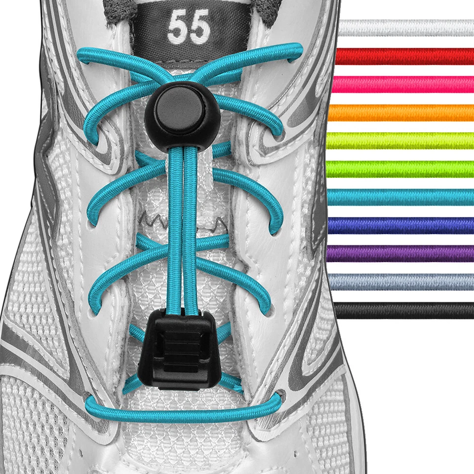 55 lacci per scarpe sportivi elasticizzati corsa e triathlon palestra sportiva disabilità - Immagine 1 di 1