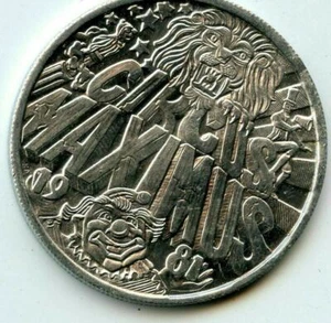Karneval Doubloon Krewe of Caesar 1981 Aluminium - Bild 1 von 2