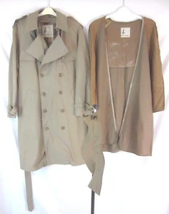 Misty Harbor Men Trench Coat Jacket Beige Khaki Belted Lined Size 40 Short F11 - Picture 1 of 10