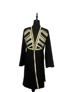Georgian Traditional Black Chokha - Handmade Wedding & Festival Outfit - Picture 1 of 4