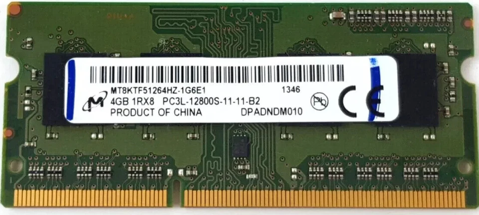 2-Micron 4GB-1RX8-PC3L-12800-11-B2 MT8KTF51264HZ-1G6E RAM - Image 1 of 1