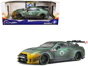 1/18 Solido 2022 Nissan GT-R (R35) LB Walk Body Kit 2 Army Fighter S1805807 - Imagen 1 de 5
